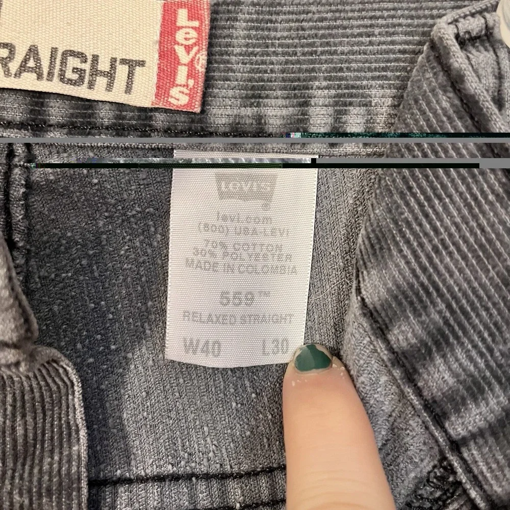 Vintage LEVIS 559 STRAUSS & CO Men's Gray 559 Straight Corduroy Trousers 40x30